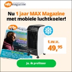 Gratis Mobiele Luchtkoeler t.w.v. € 49,95 bij MAX Magazine