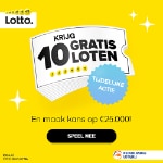 Gratis 10 Lotto loten t.w.v. € 20,-