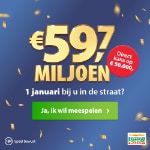 Kans op PostcodeKanjer van € 59,7 miljoen + Direct kans op € 50.000